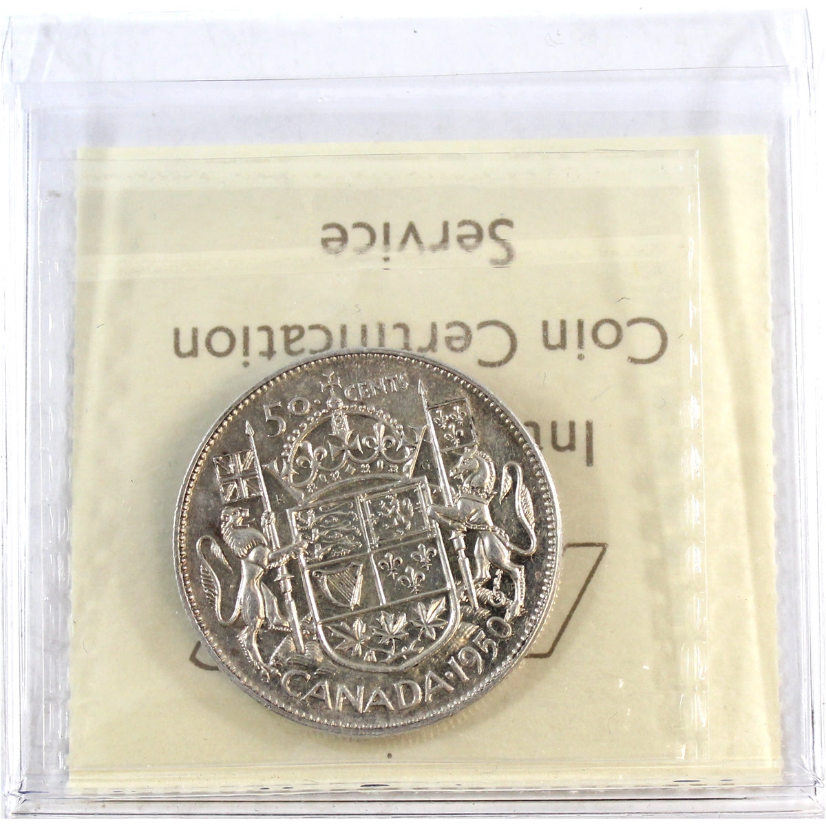 1950 No Design Canada 50-cents ICCS Certified EF45