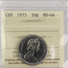 1973 Canada 50-cents ICCS Certified MS64