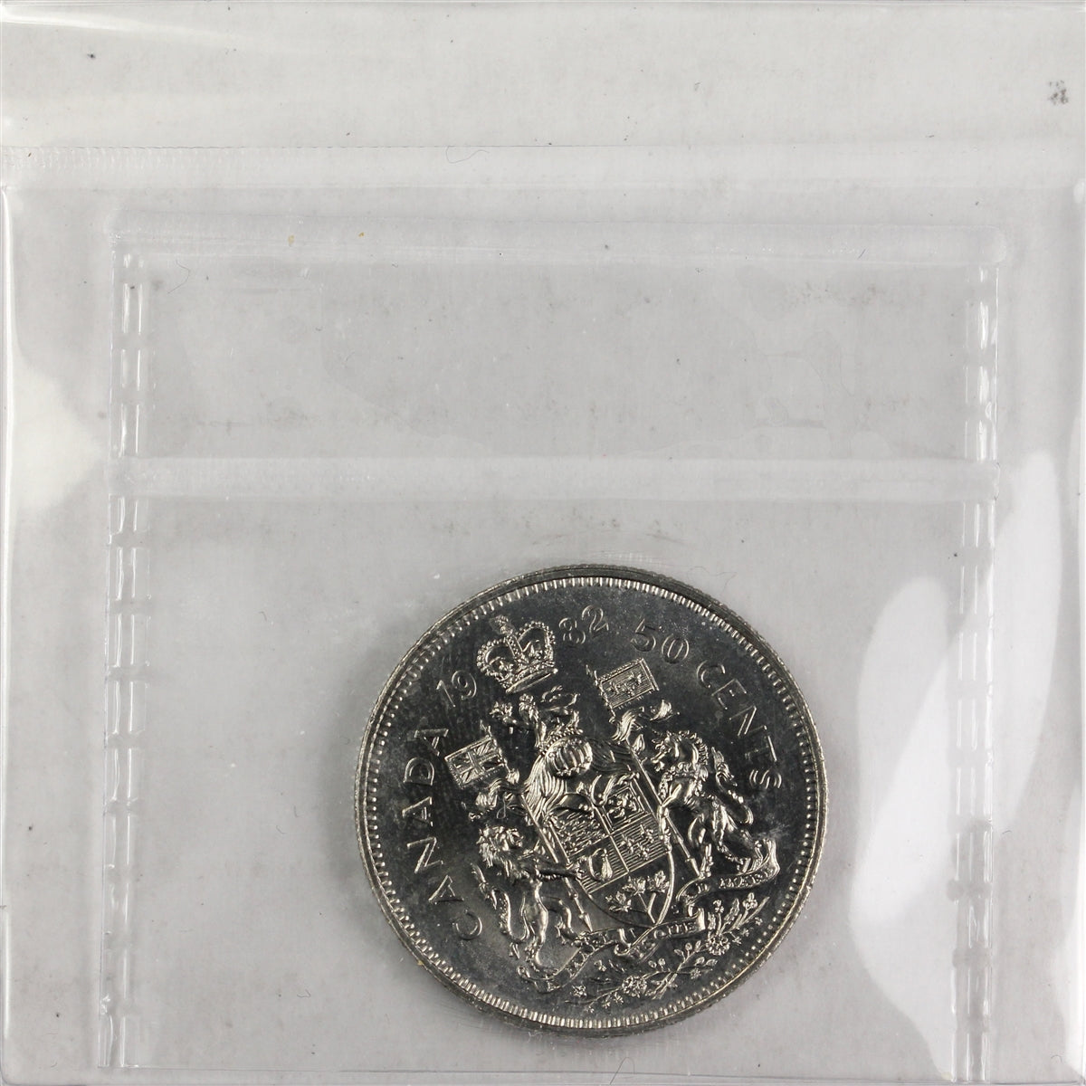 1982 Small Beads, Type 2 Canada 50-cents ICCS Certified MS65