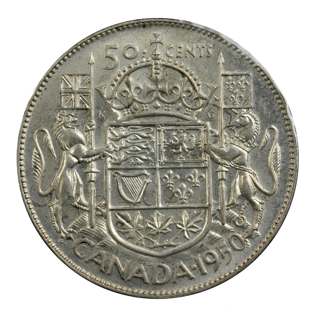1950 Half Design Canada 50-cents Uncirculated (MS60)