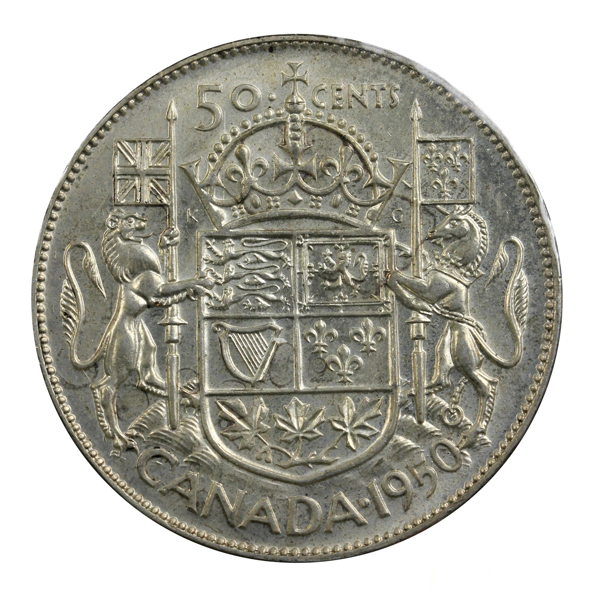 1950 Half Design Canada 50-cents Uncirculated (MS60)