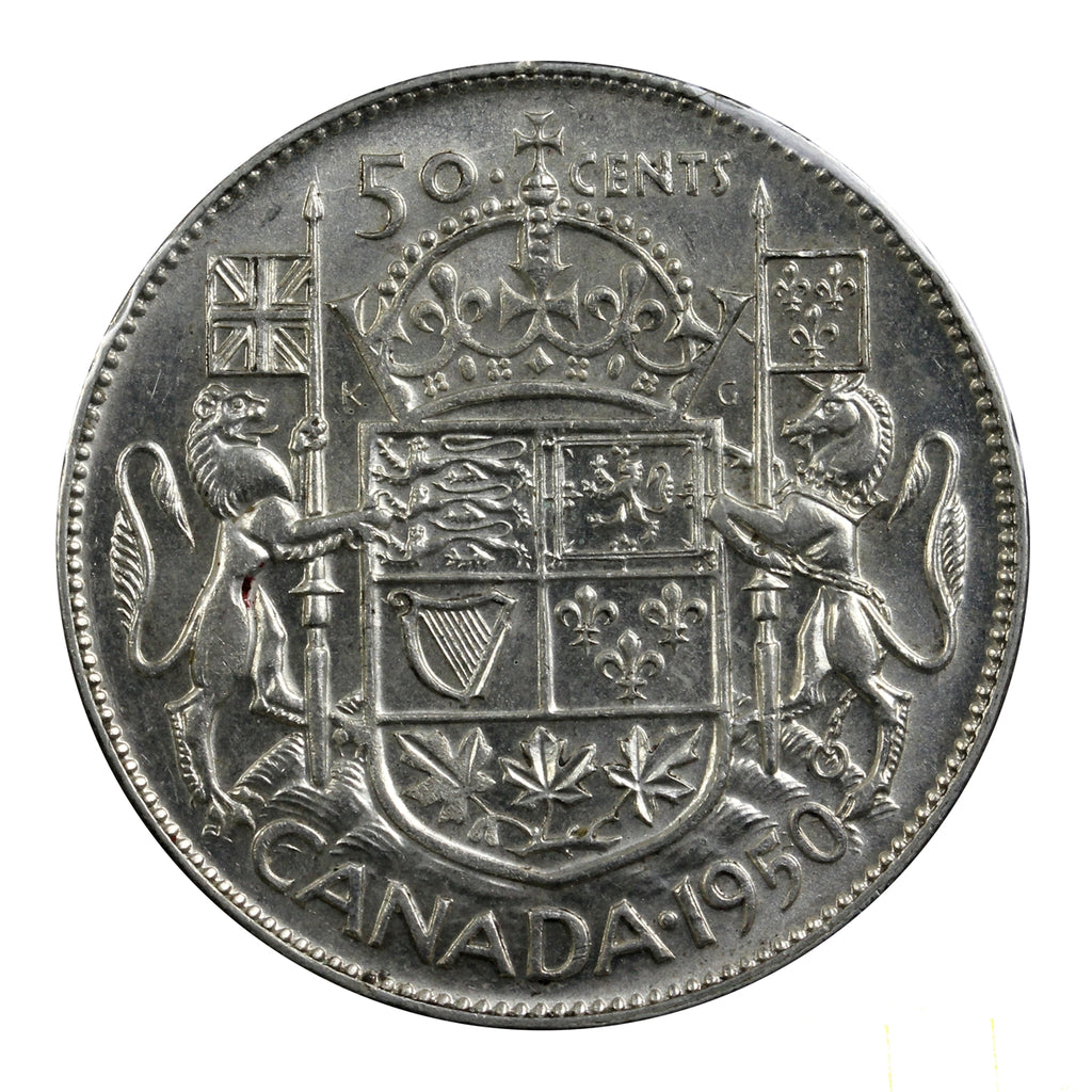 1950 Half Design Canada 50-cents AU-UNC (AU55)
