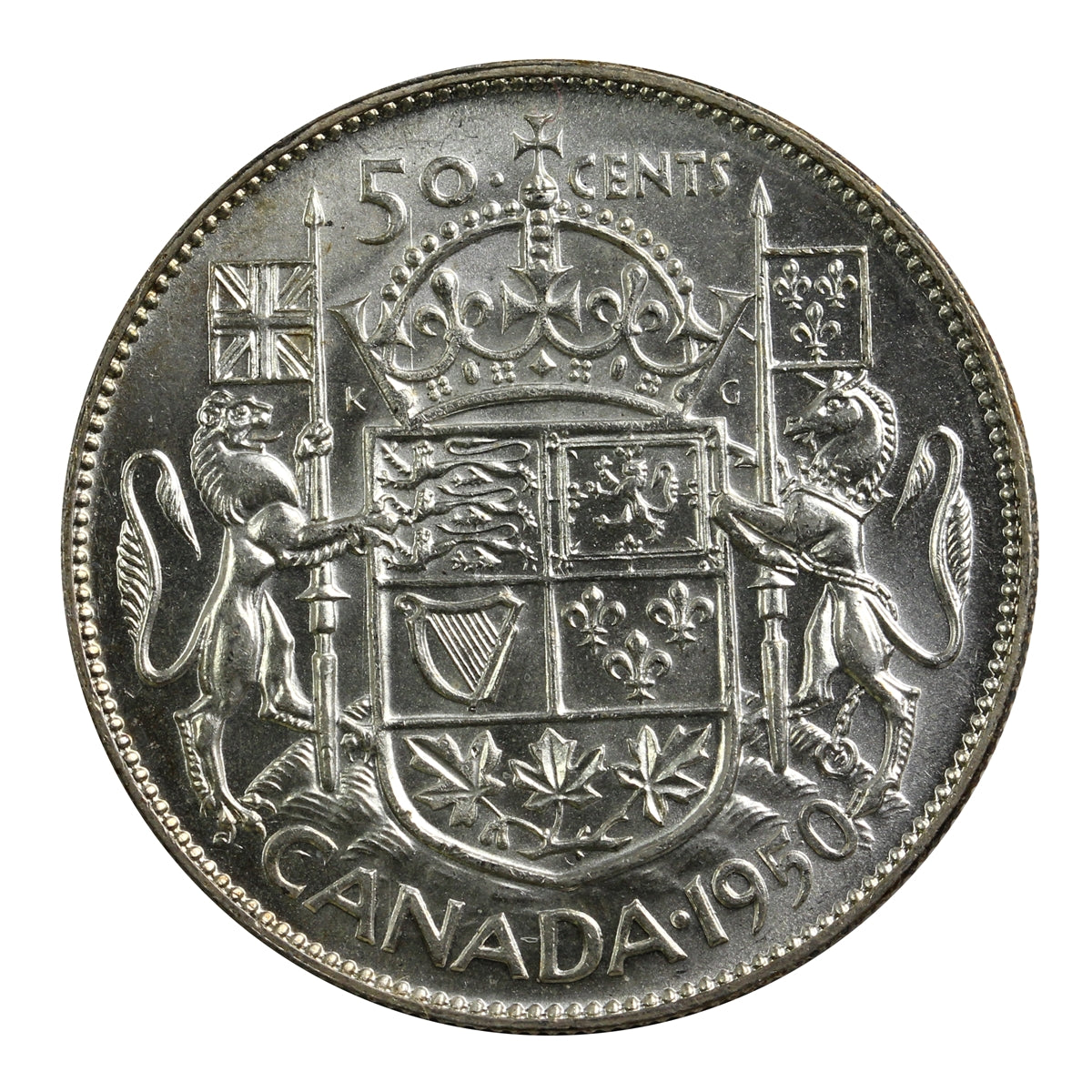 1950 Half Design Canada 50-cents UNC+ (MS62)