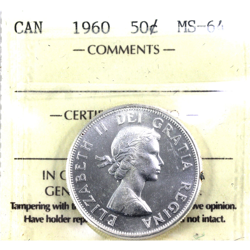 1960 Canada 50-cents ICCS Certified MS64