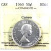 1960 Canada 50-cents ICCS Certified MS64 Cameo