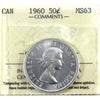 1960 Canada 50-cents ICCS Certified MS63