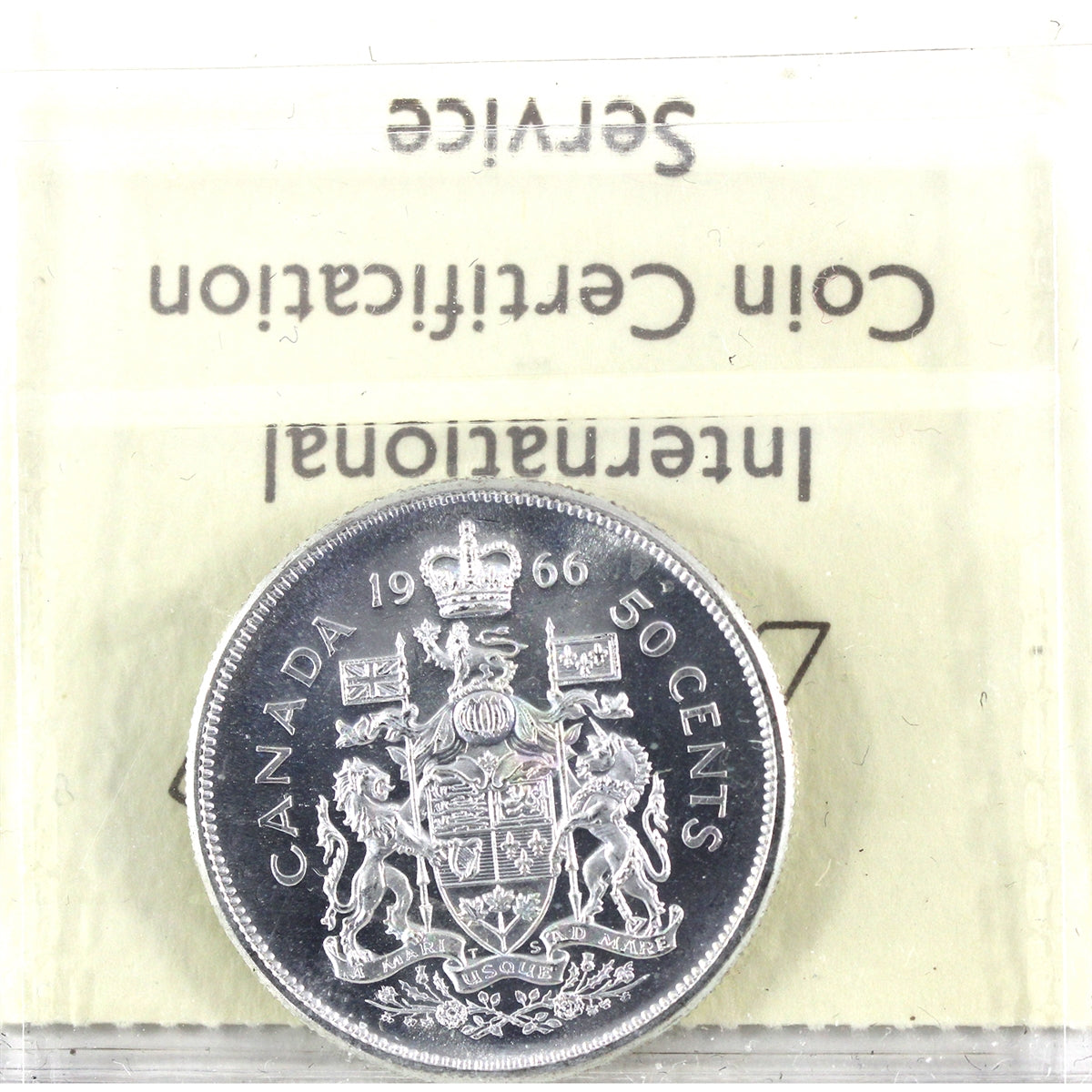 1966 Canada 50-cents ICCS Certified MS64 Cameo