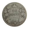 1872H Inverted A/V Canada 50-cents Good (G4) $