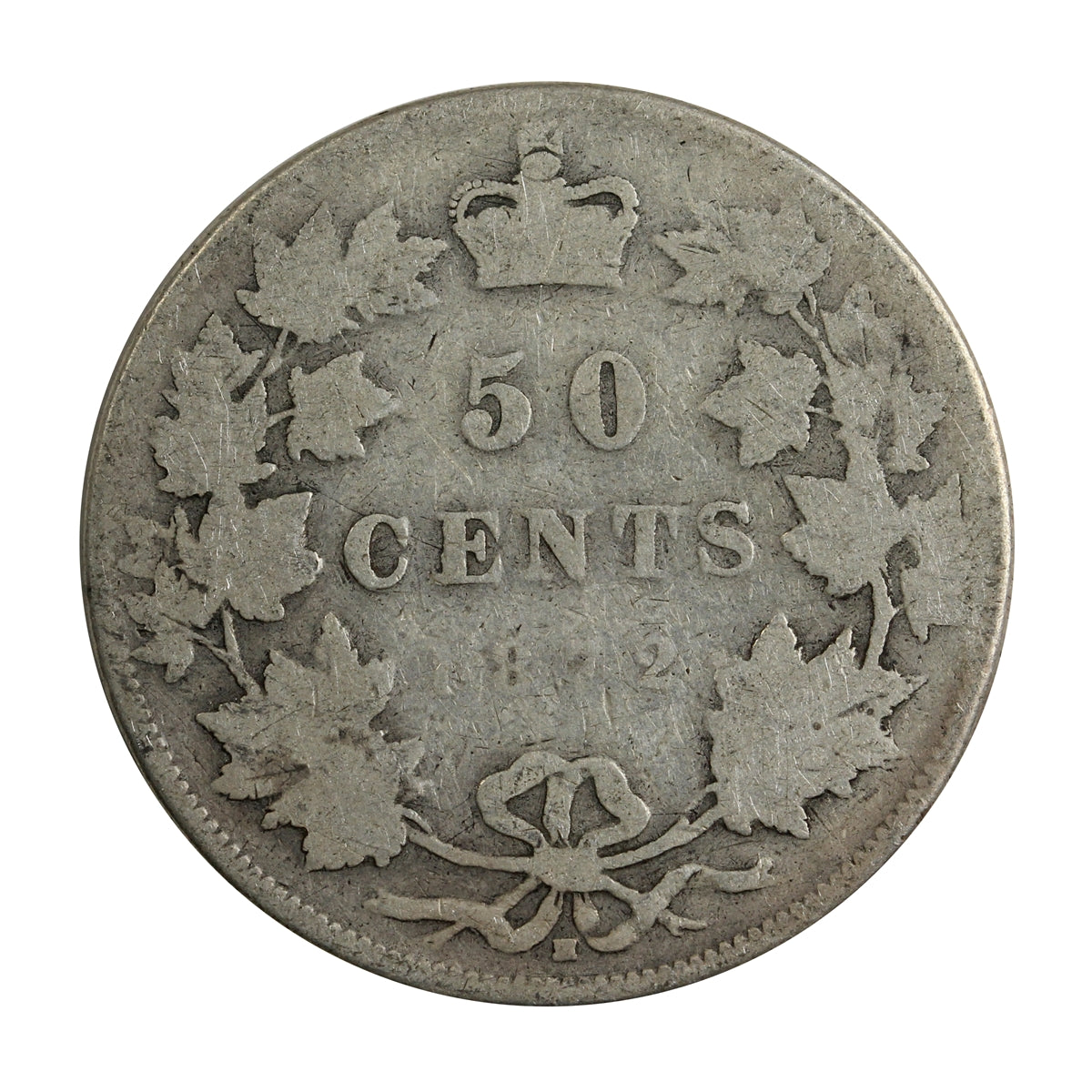 1872H Inverted A/V Canada 50-cents Good (G4) $