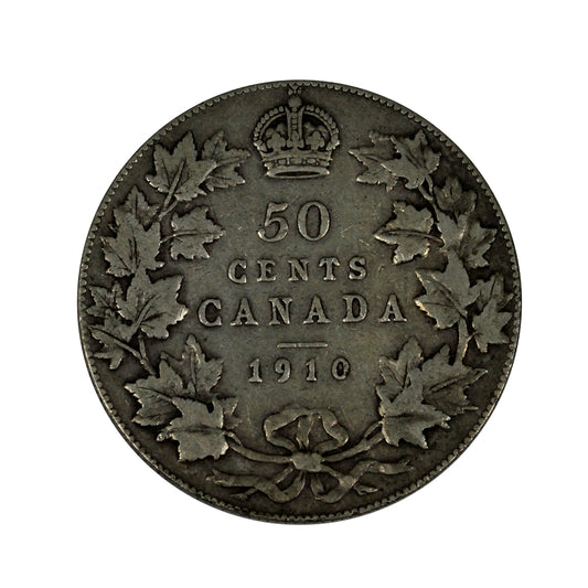 1910 Victorian Leaves Canada 50-cents F-VF (F15) $
