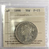 1898 Canada 50-cents ICCS Certified F15 (KP 114)
