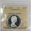 1967 Canada 50-cents ICCS Certified PL67 Heavy Cameo