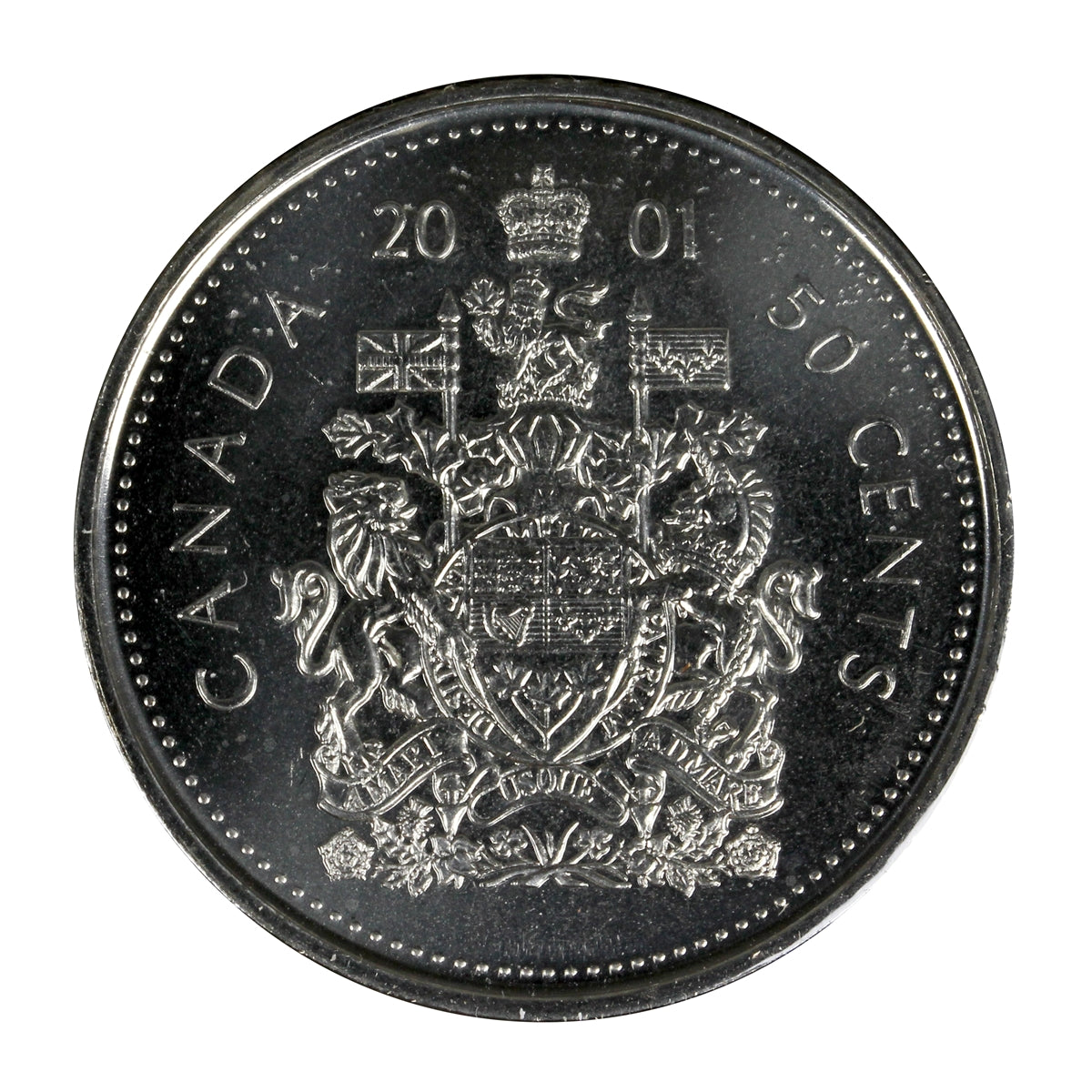 2001P Canada 50-cents UNC+ (MS62)