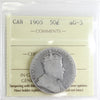 1905 Canada 50-cents ICCS Certified AG3