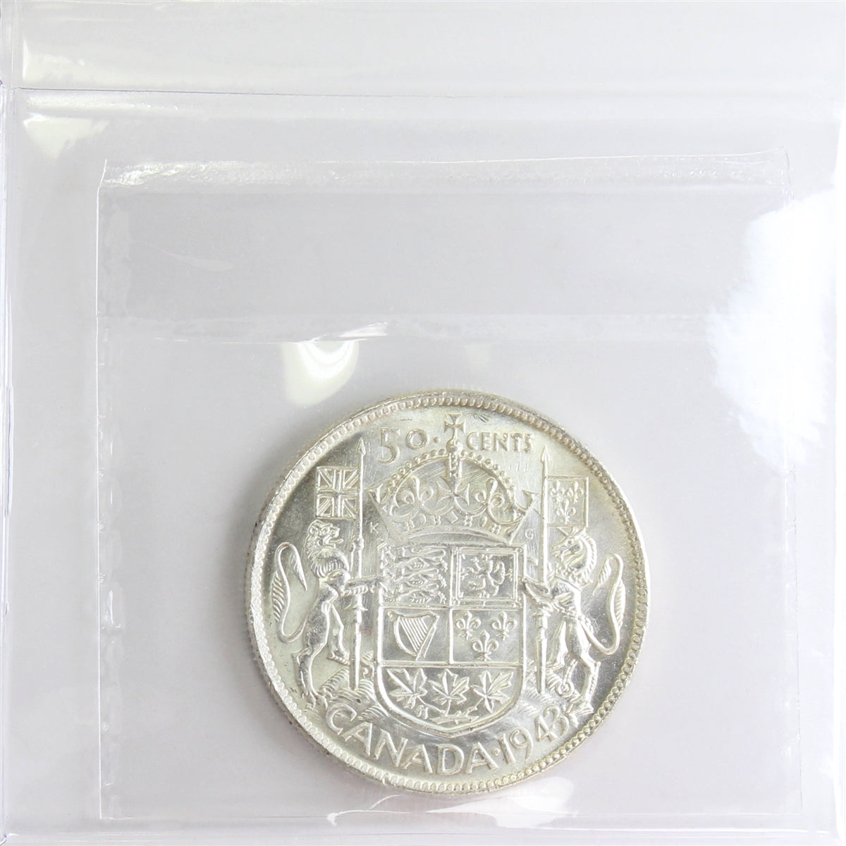 1943 Near 3 Canada 50-cents ICCS Certified MS63