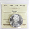 1966 Canada 50-cents ICCS Certified MS65 Cameo