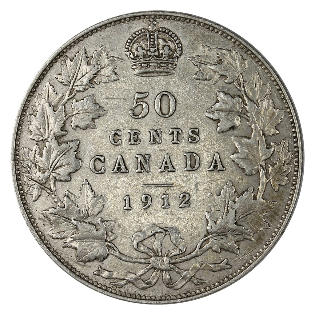 1912 Canada 50-cents VF-EF (VF30) $
