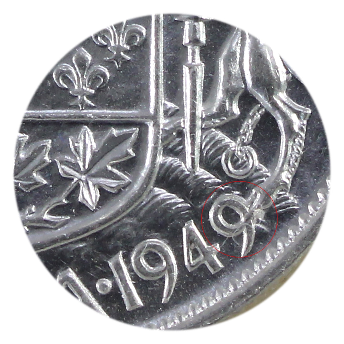 1949 Hoof Over 9 Canada 50-cents ICCS Certified EF45