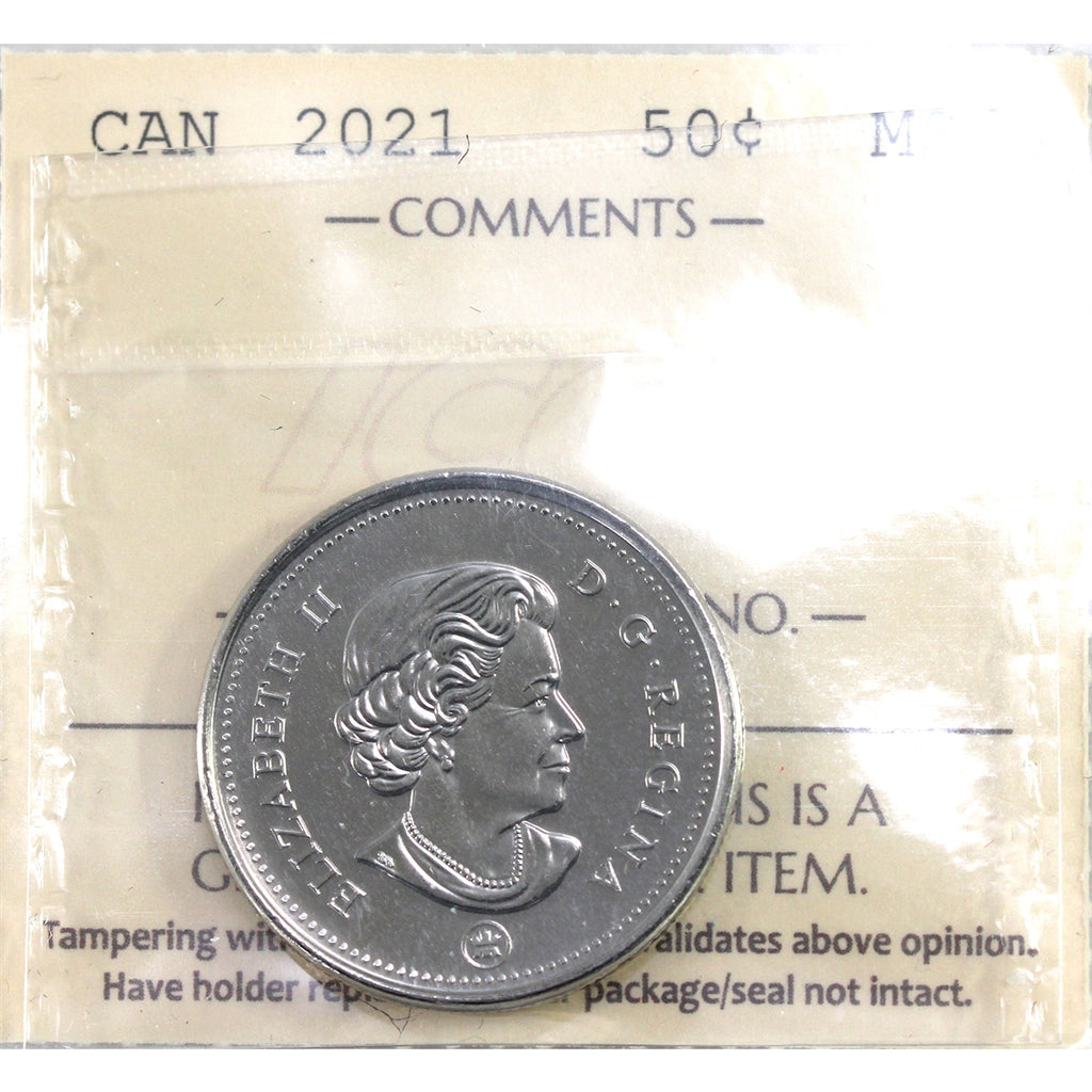 2021 Canada 50-cents ICCS Certified MS65