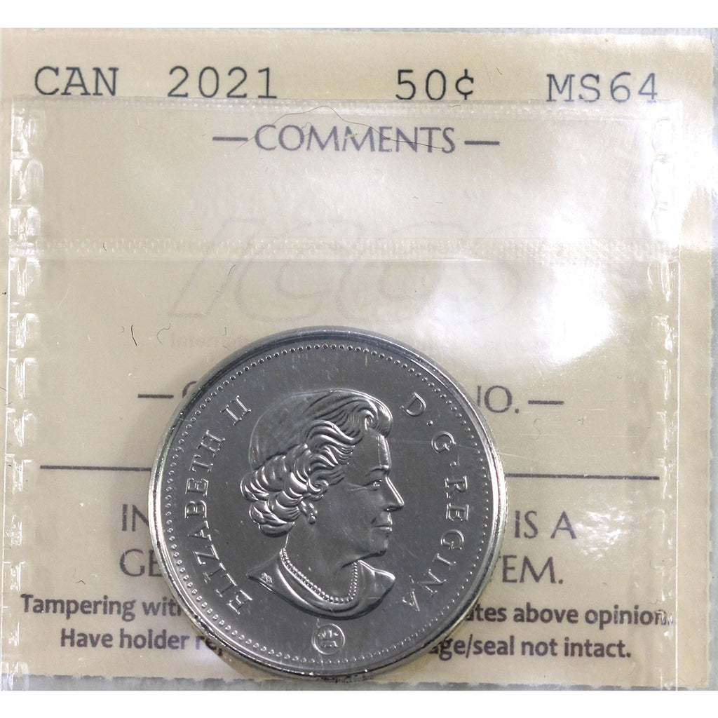 2021 Canada 50-cents ICCS Certified MS64