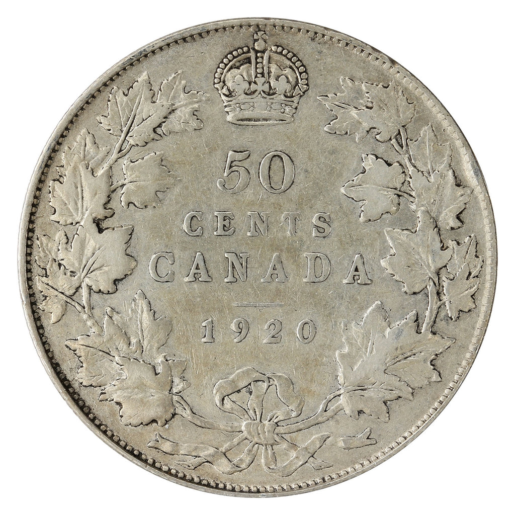 1920 Large O Canada 50-cents Fine (F12) $