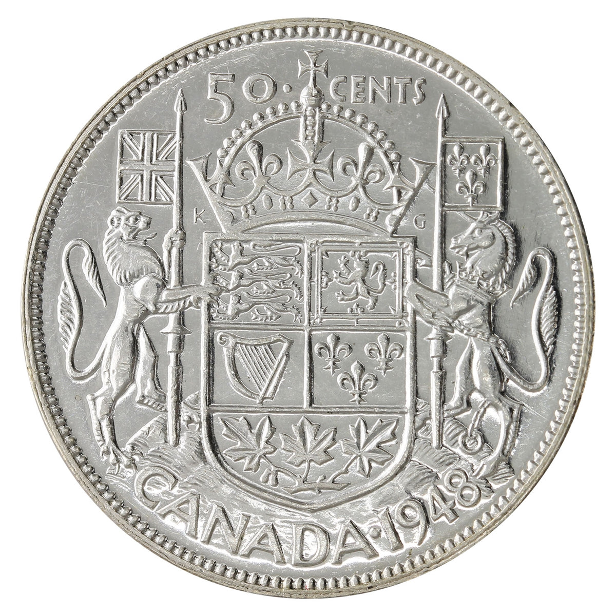 1948 Canada 50-cents EF-AU (EF45) $