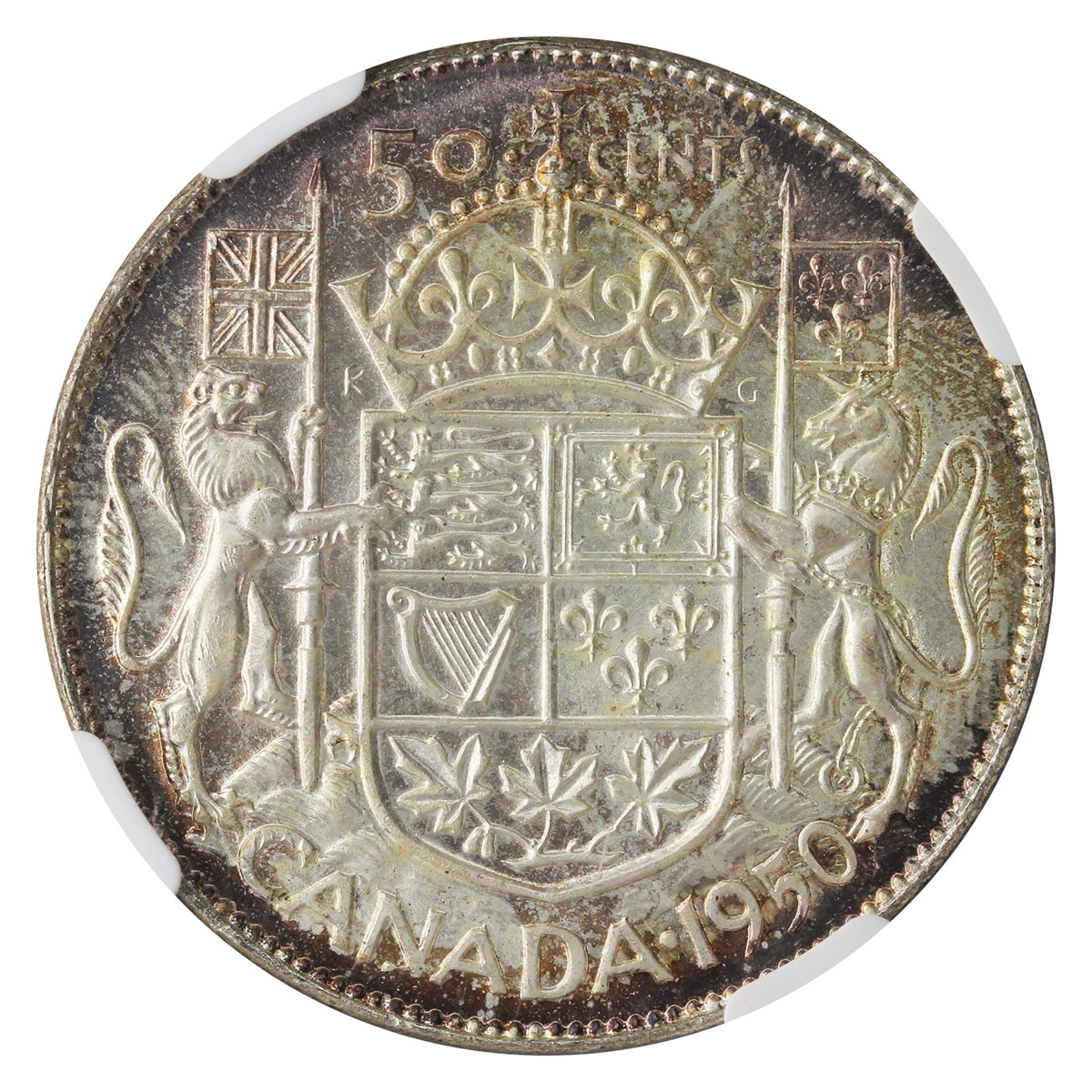 1950 Design Canada 50-cents NGC Certified MS64