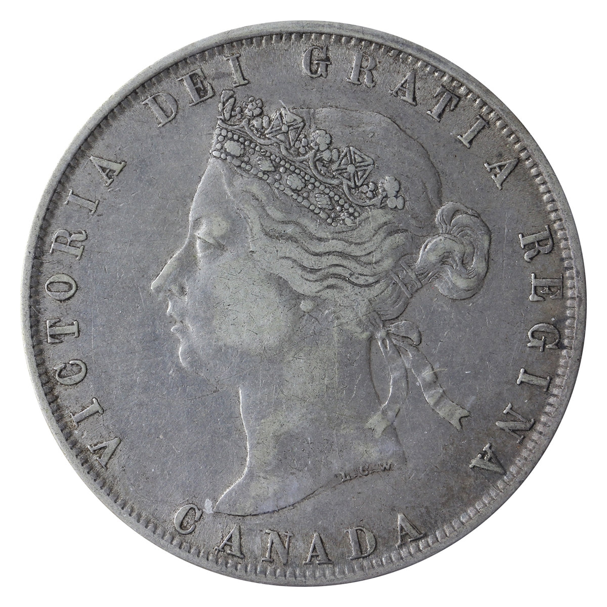 1872H Canada 50-cents ICCS Certified VF20 (XZD 099)
