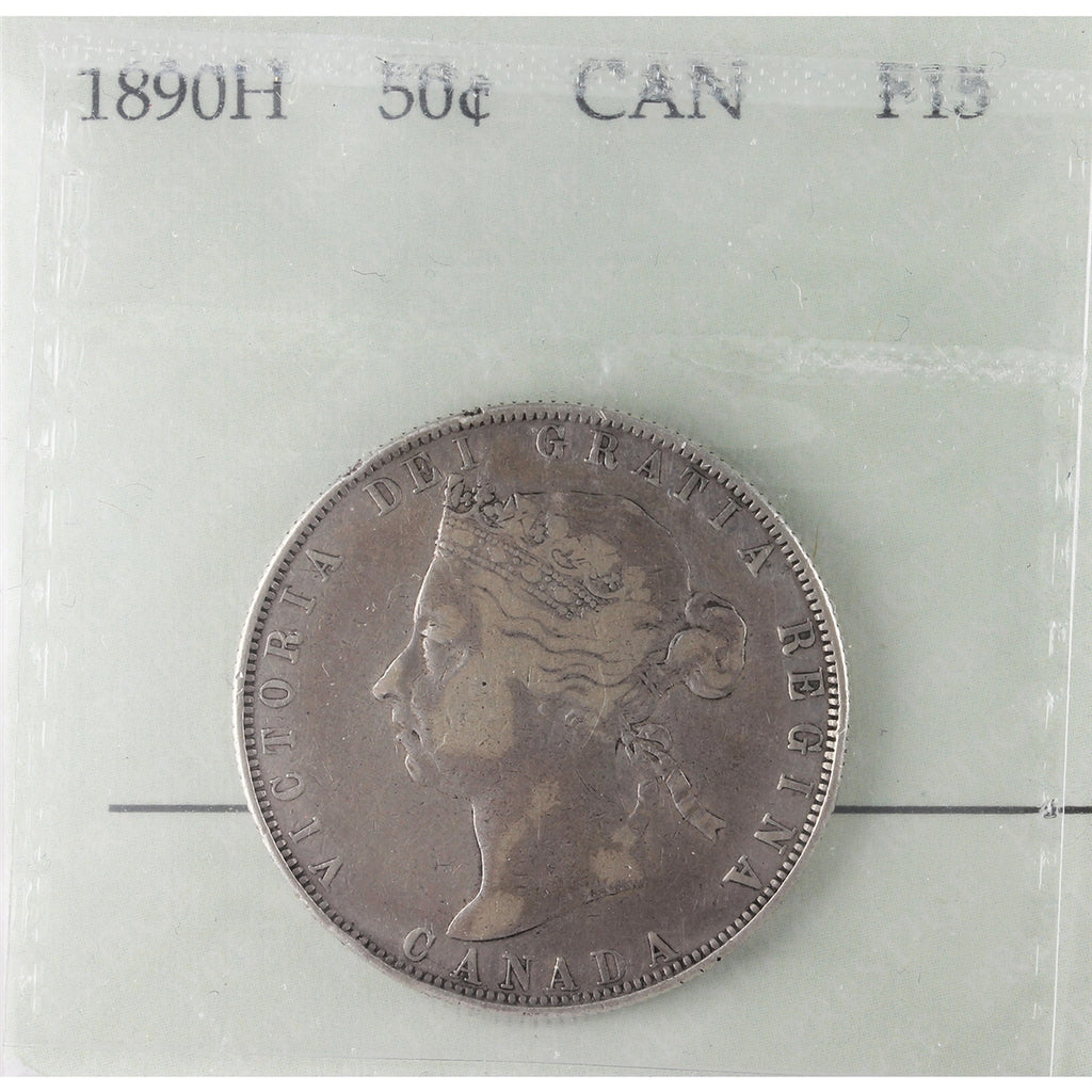 1890H Canada 50-cents Prestige Certified F15
