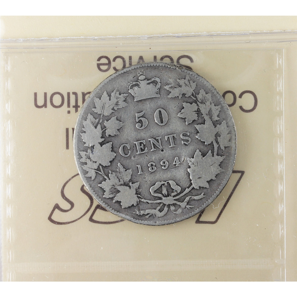 1894 Canada 50-cents ICCS Certified G4