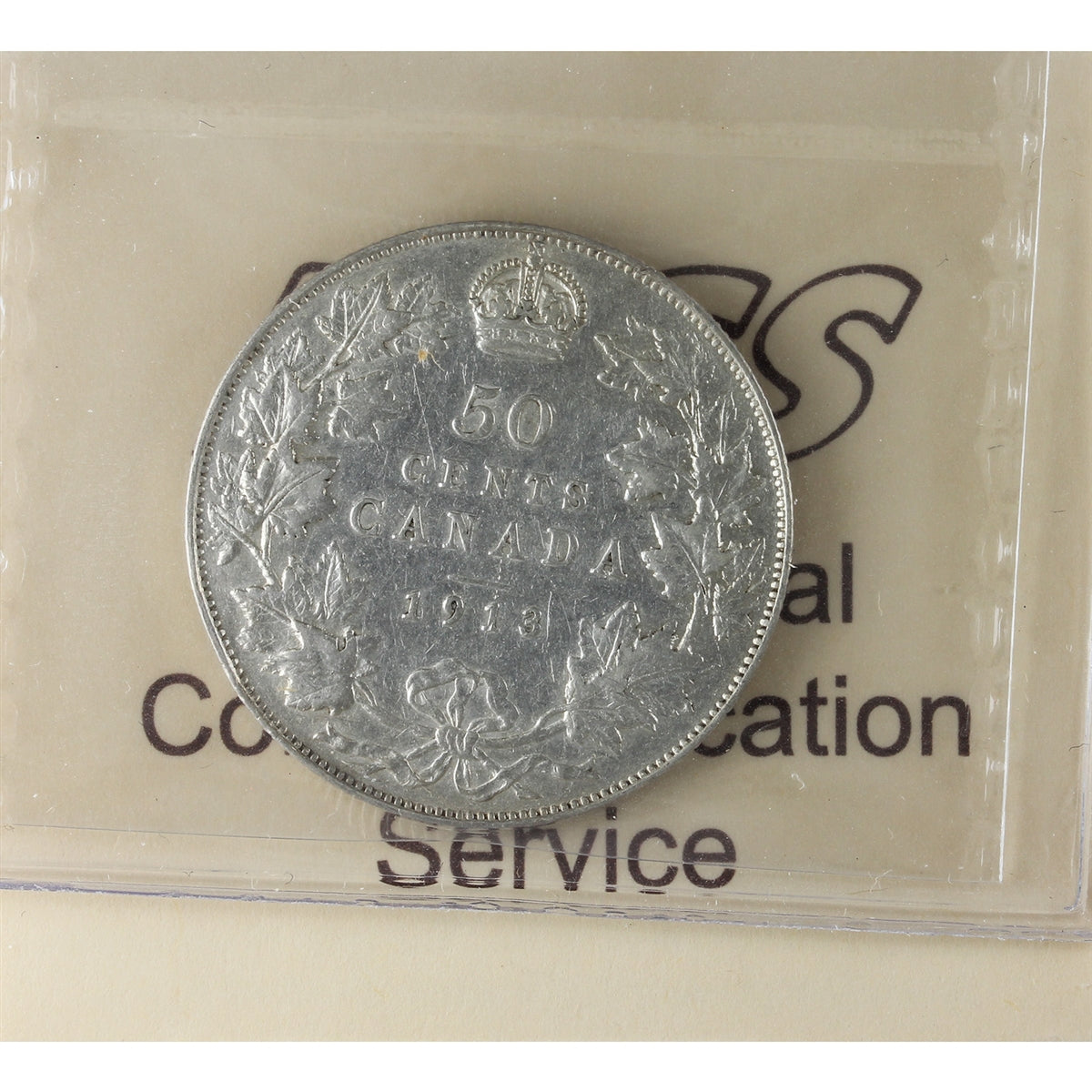 1913 Canada 50-cents ICCS Certified VF30