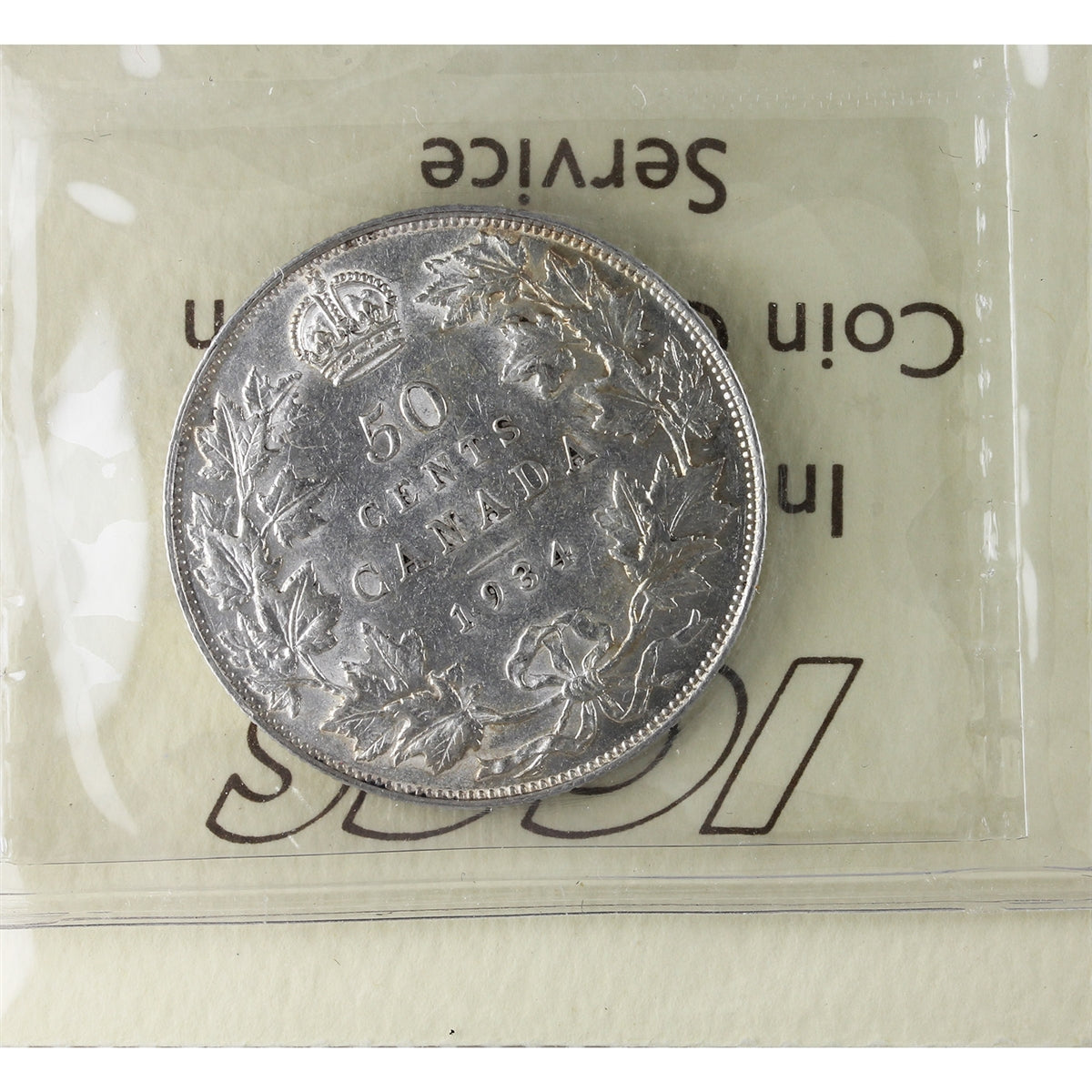 1934 Canada 50-cents ICCS Certified EF40