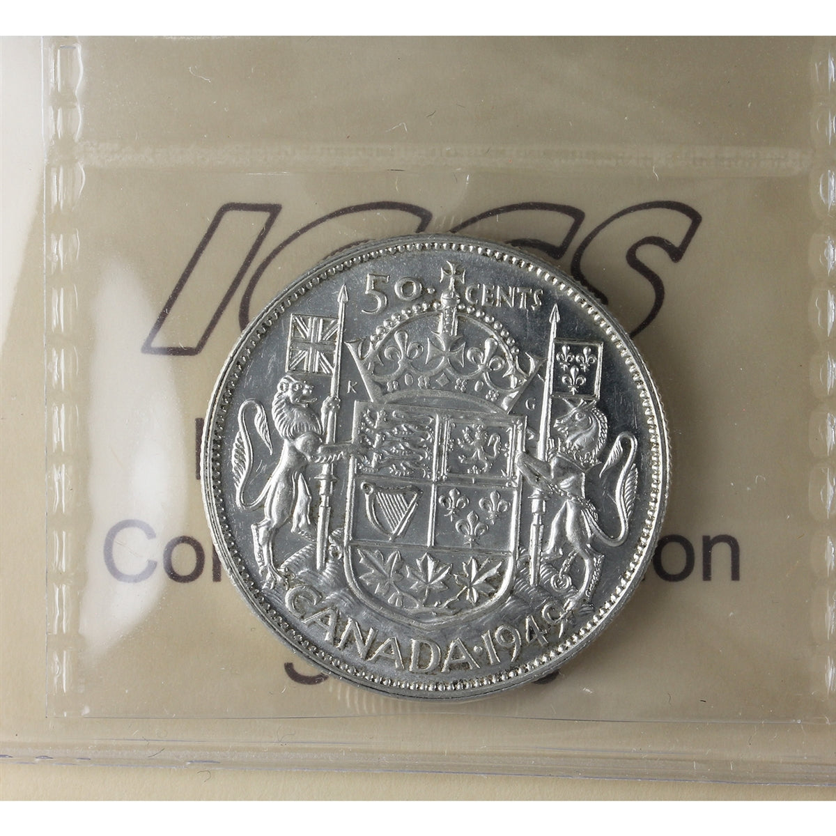 1949 Hoof Over 9 Canada 50-cents ICCS Certified AU50