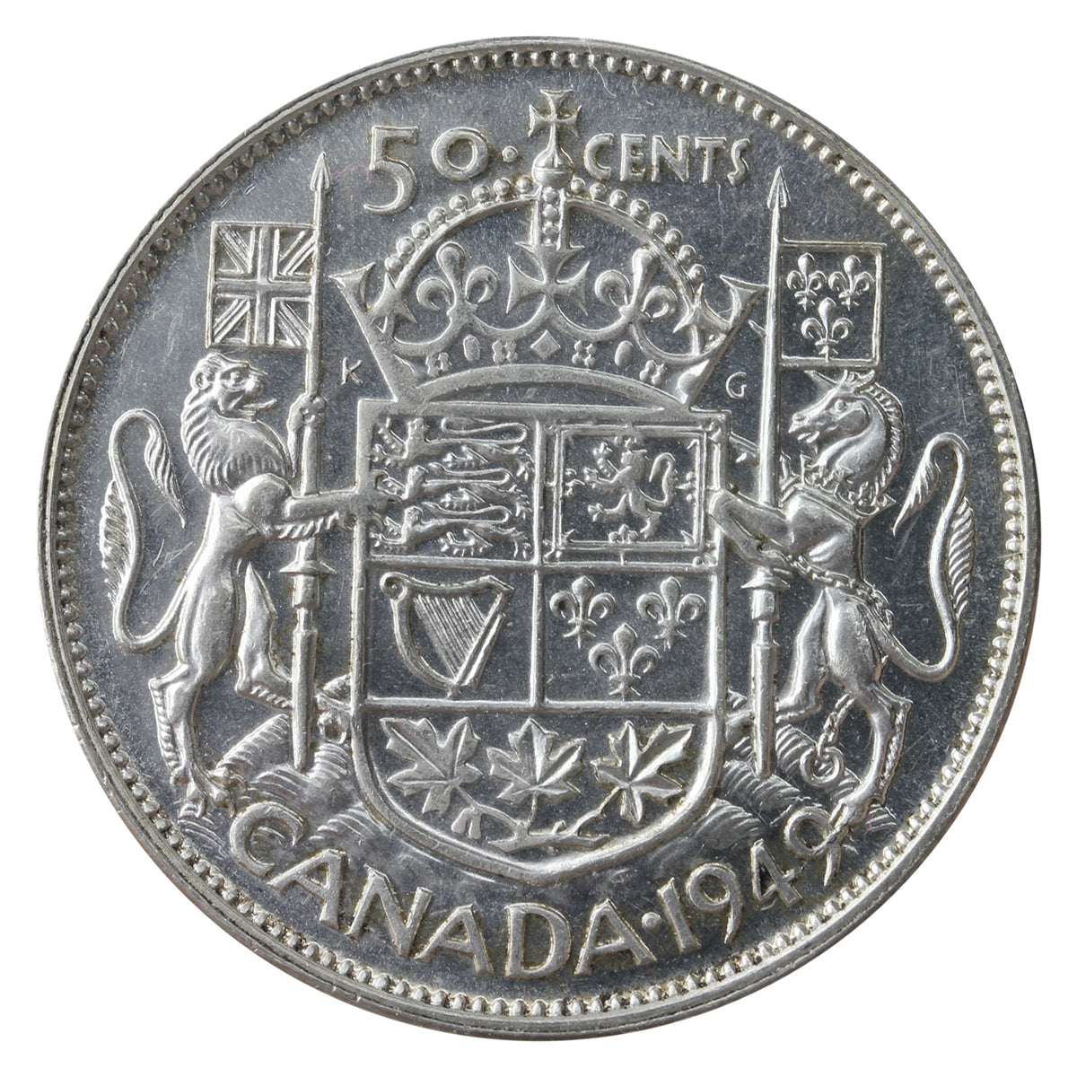 1949 Hoof Over 9 Canada 50-cents ICCS Certified AU50