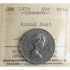 1979 Round Bust Canada 50-cents ICCS Certified MS64