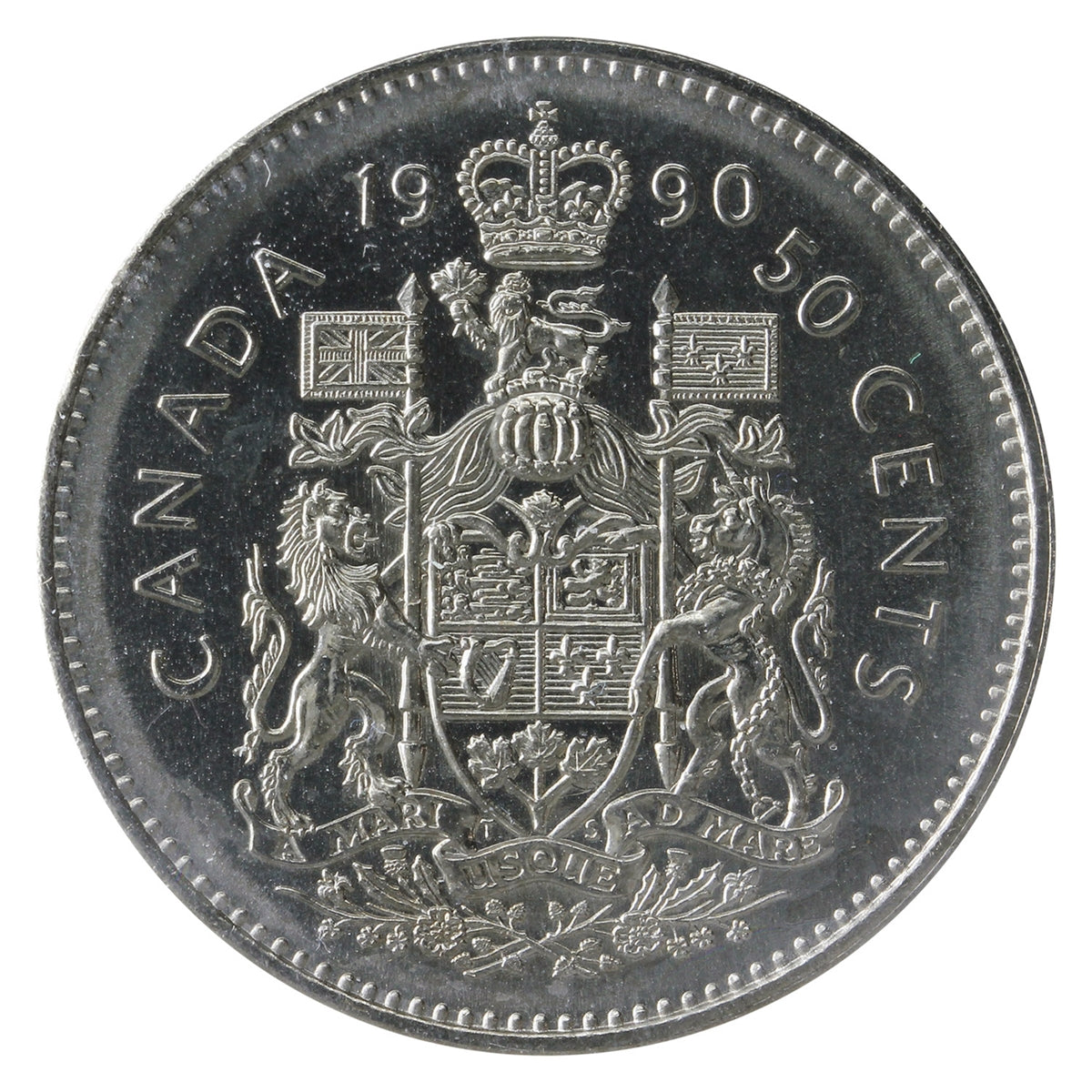 1990 Canada 50-cents ICCS Certified MS64