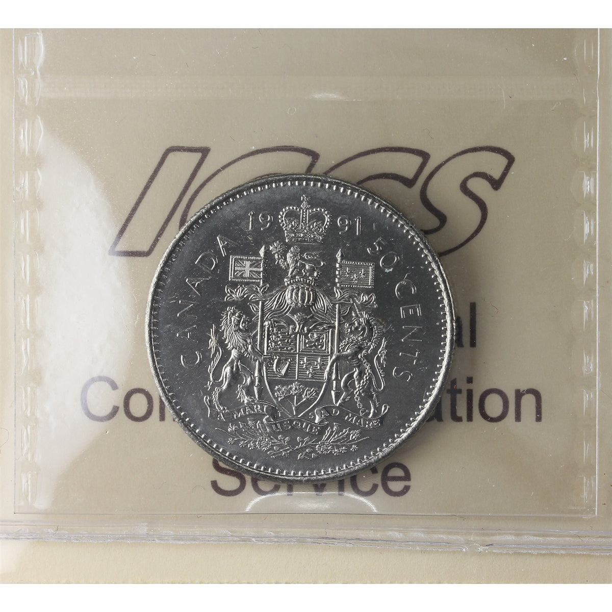 1991 Canada 50-cents ICCS Certified MS64