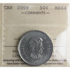 2009 Canada 50-cents ICCS Certified MS64