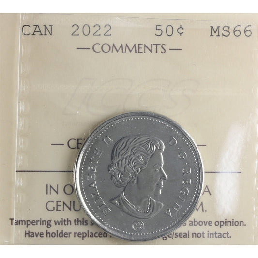 2022 Canada 50-cents ICCS Certified MS-66