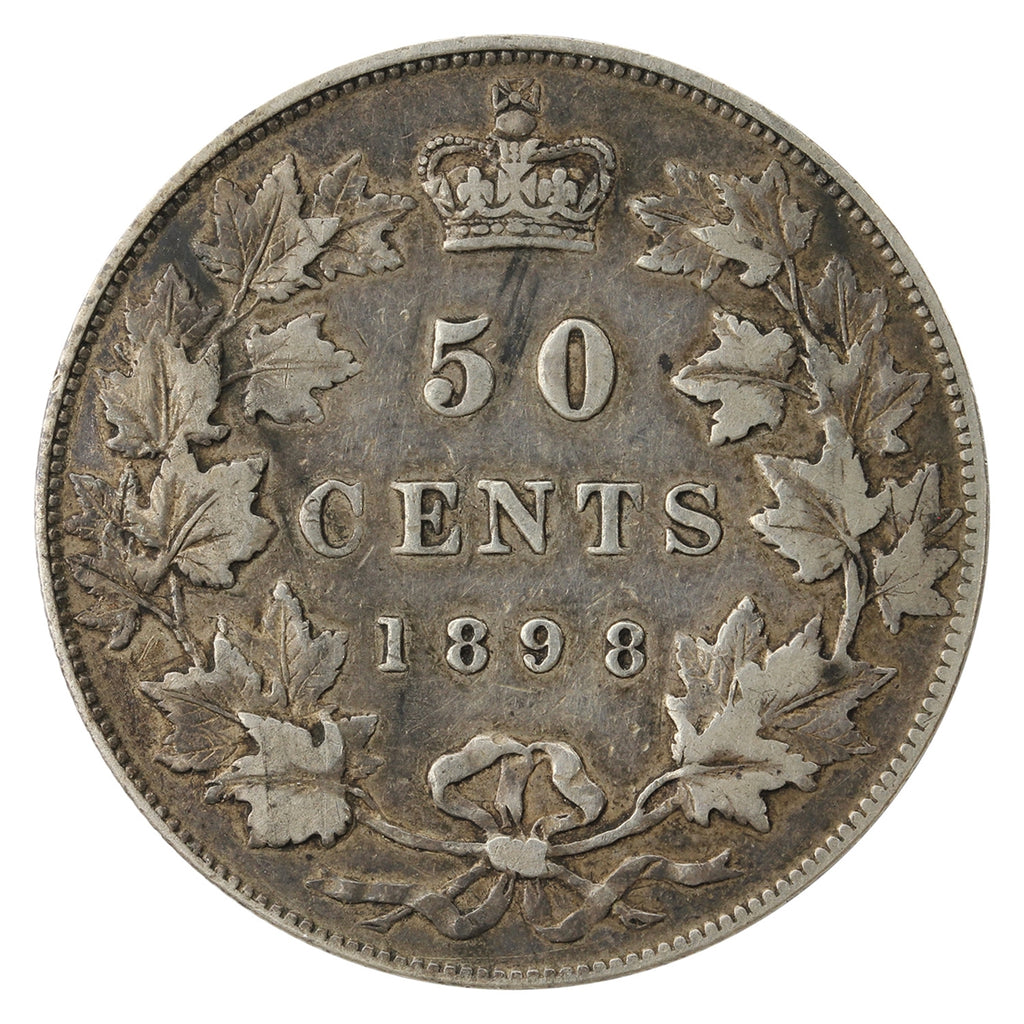1898 Canada 50-cents Very Fine (VF-20) $