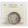 1881H Canada 50-cents ICCS Certified G4