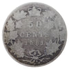 1881H Canada 50-cents ICCS Certified G4