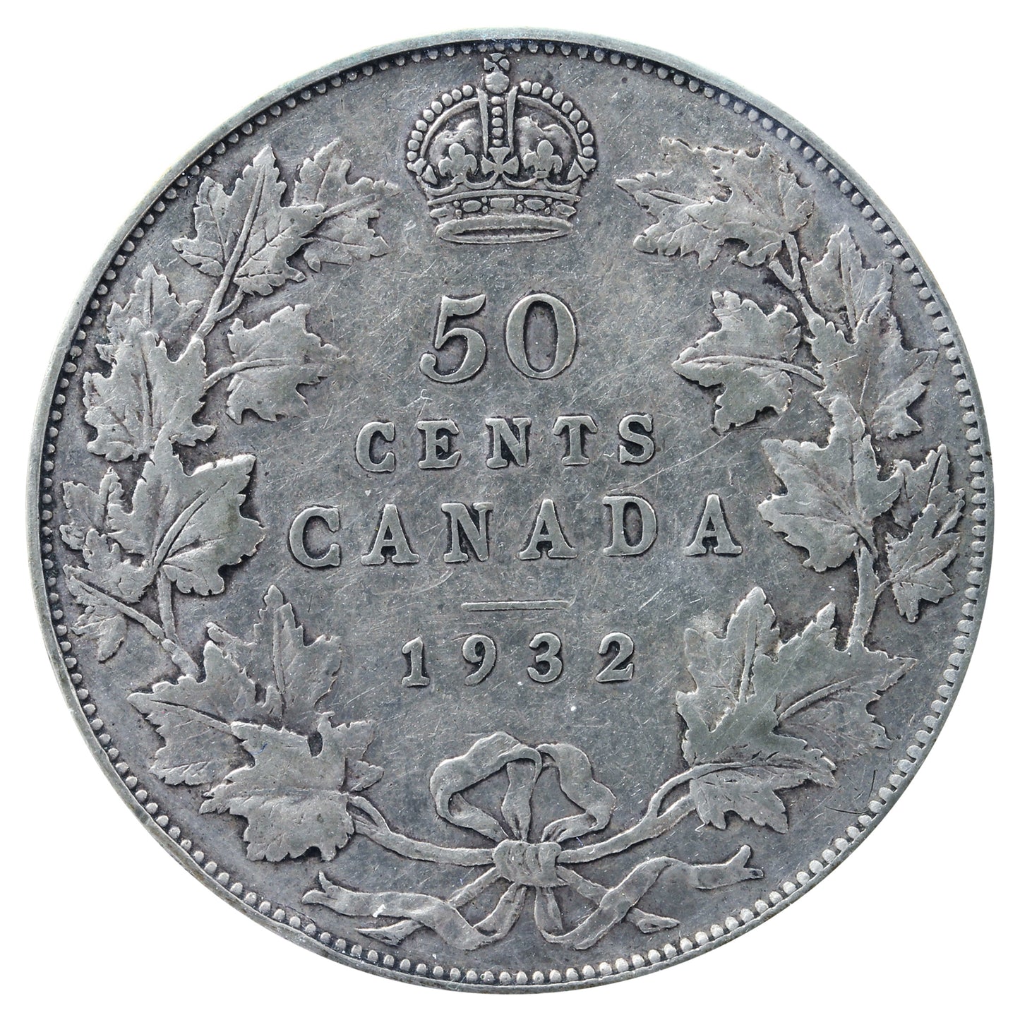1932 Canada 50-cents ICCS Certified F15