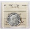 1943 Canada 50-cents ICCS Certified MS-65 (KM 822)
