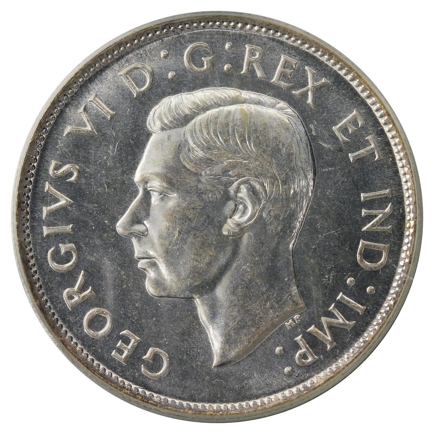 1947 Curved 7 Canada 50-cents PCGS Certified MS63
