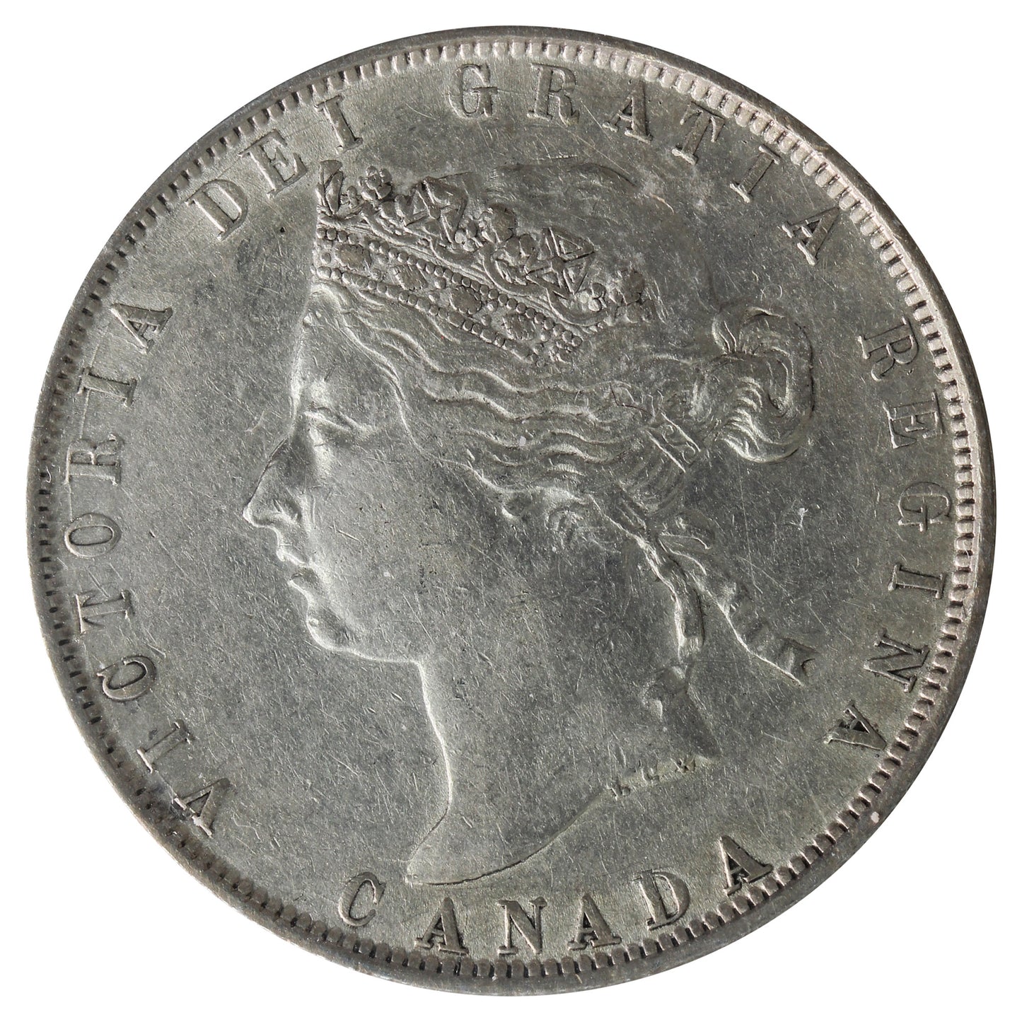 1872H Canada 50-cents ICCS Certified EF40