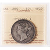 1892 Obv. 4 Canada 50-cents ICCS Certified VF20