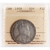 1908 Canada 50-cents ICCS Certified F12