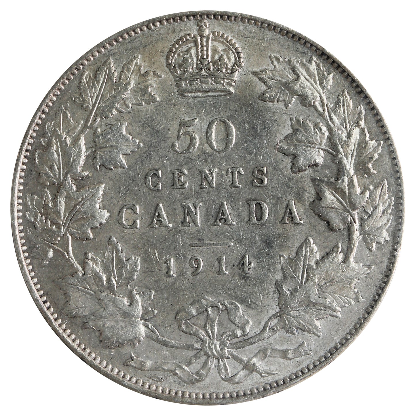 1914 Canada 50-cents ICCS Certified EF-40