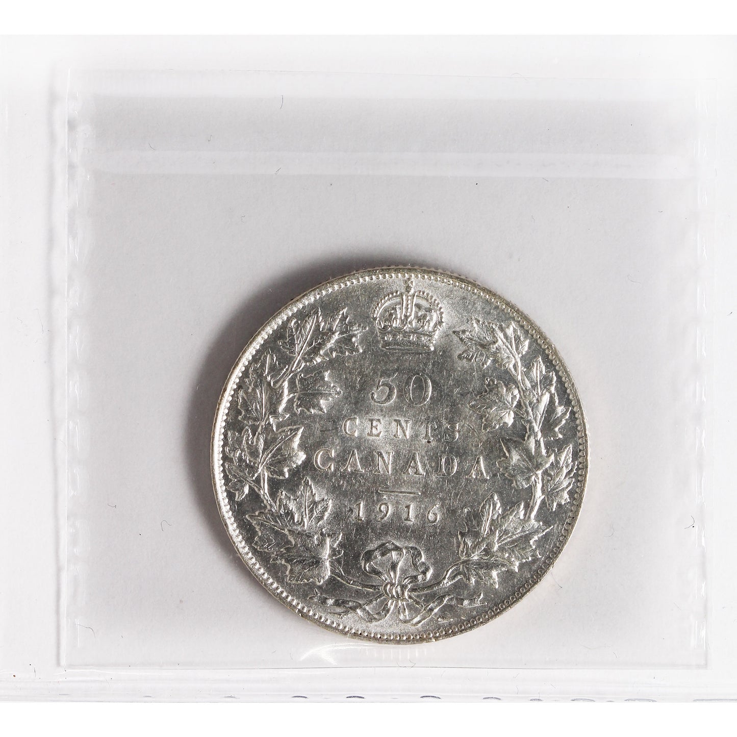 1916 Canada 50-cents ICCS Certified AU50